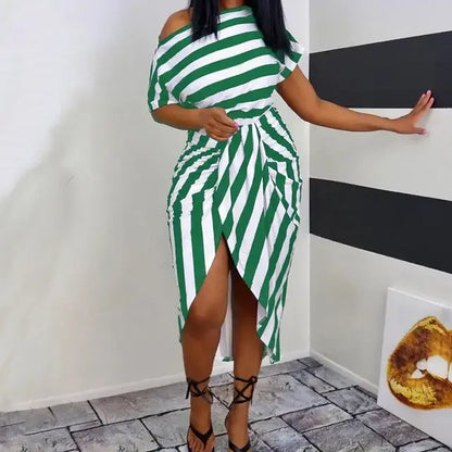 Dress Women Summer Sexy Stripe