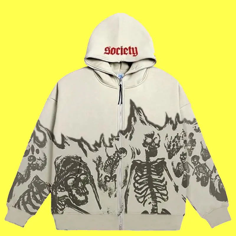 Striking Vintage Skull Hoodie