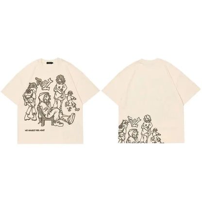 Japanese Streetwear Men T-Shirt