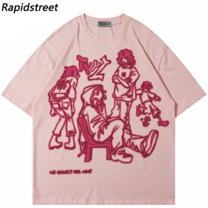 Japanese Streetwear Men T-Shirt