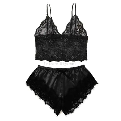 Women's Lace Satin Nightwear Set