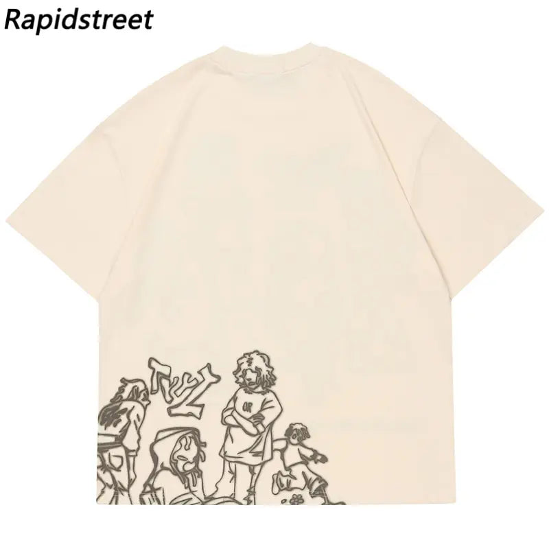 Japanese Streetwear Men T-Shirt