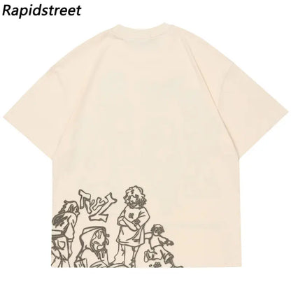 Japanese Streetwear Men T-Shirt