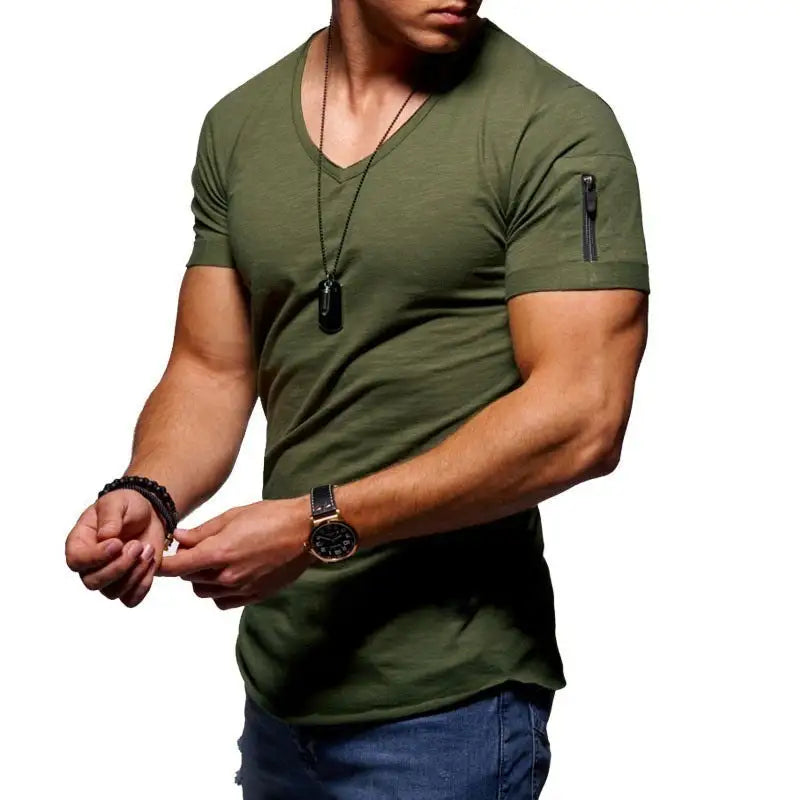 Men's V-Neck Casual T-Shirt